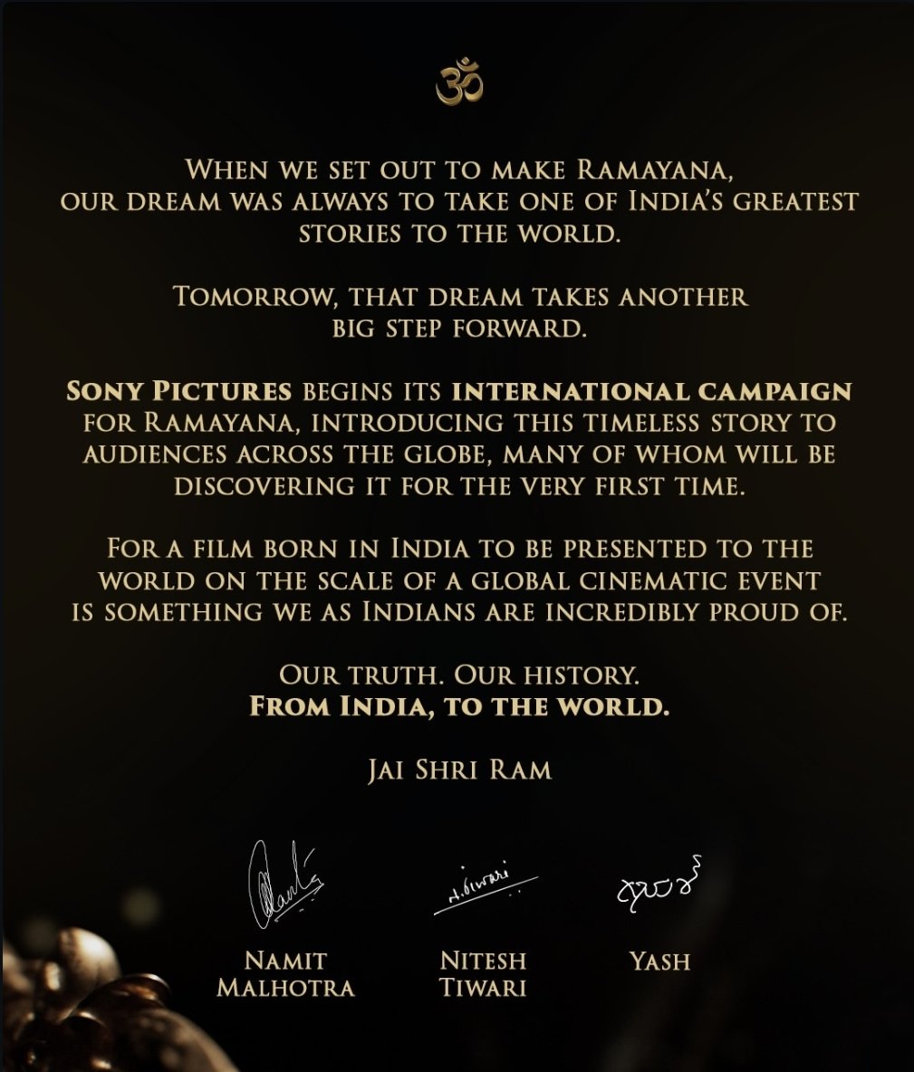 Shourya1818's tweet photo. International Marketing started 🥳🥳 #ramayana https://t.co/FDTOLqFR2H