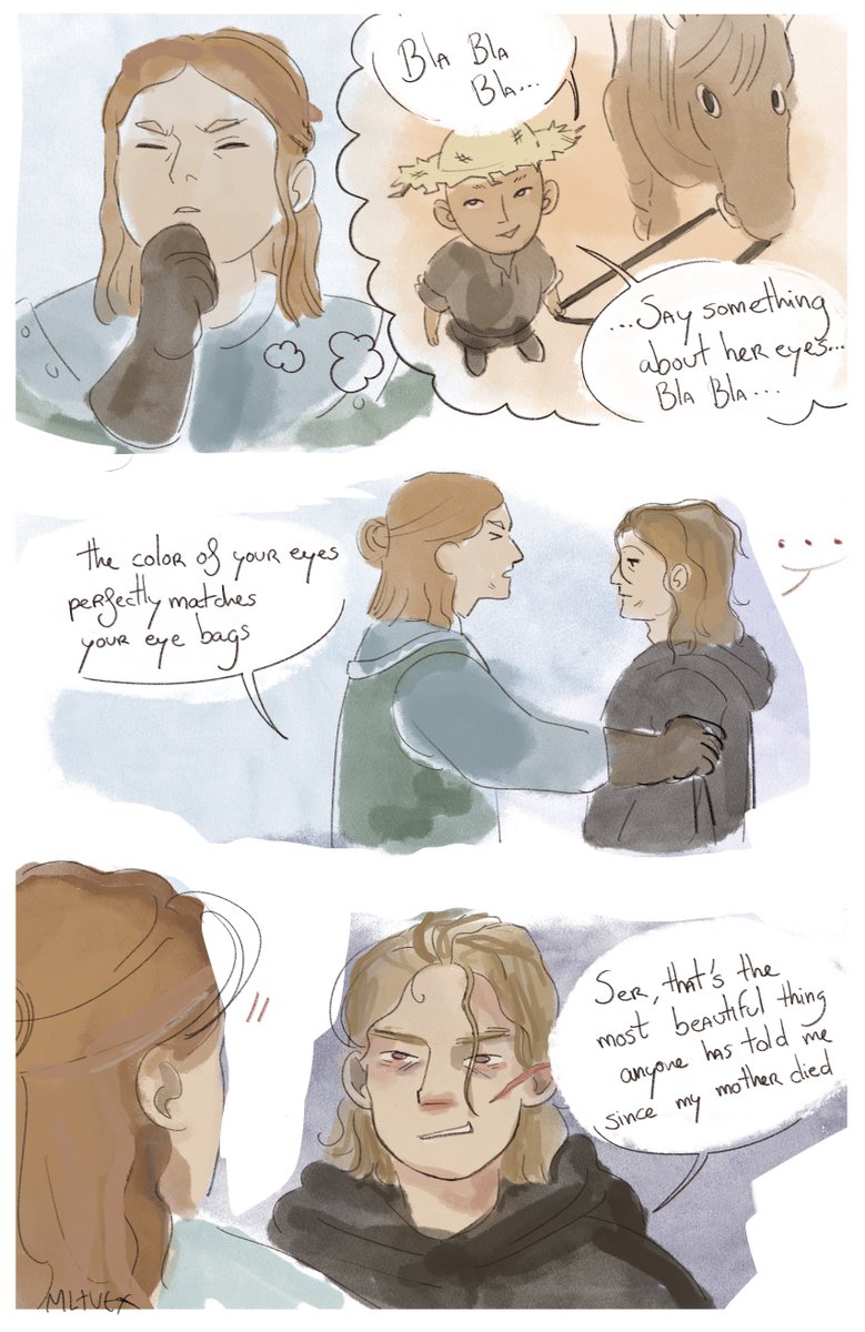 mltvex's tweet photo. Dreamerknight about compliments 
#dunkdaeron #asoiaf https://t.co/EbefnnyQr1