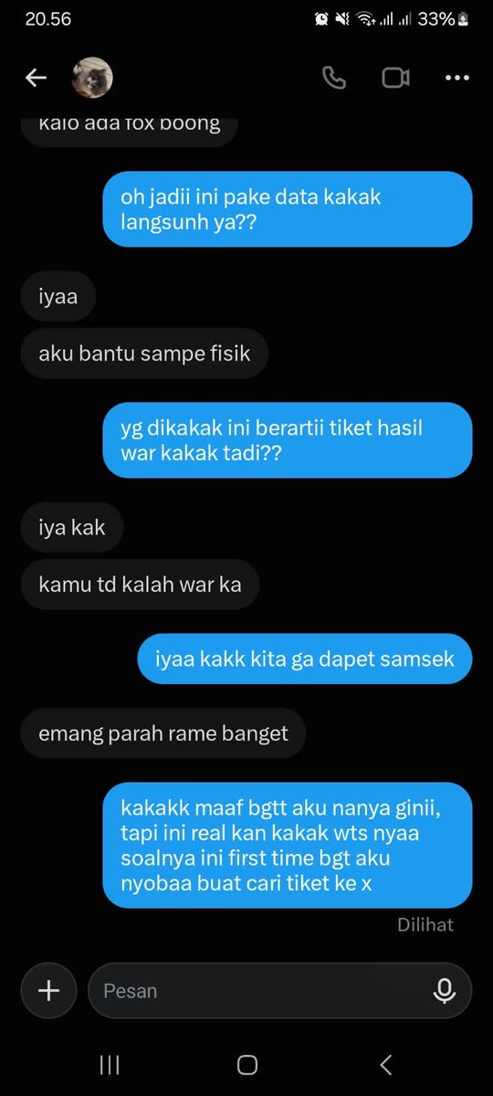 bebekkallio's tweet photo. WKWKWK iya deh s paling #amanah kocak bgt nih kakaknya. kena SCAM tiket kahitna di ghosting sampe mau 1 minggu. https://t.co/VsMmV3cdvJ