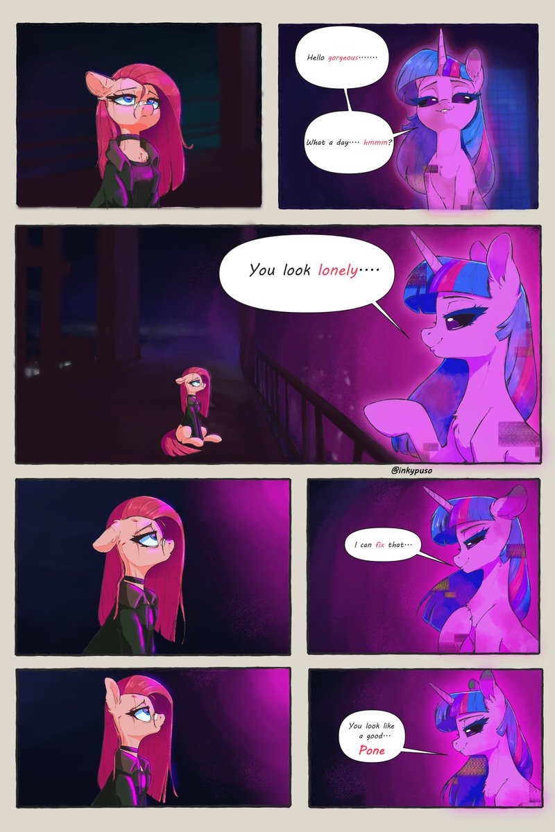 InkyPuso's tweet photo. T]|[Cyberponk 2049]|[L

#mylittlepony https://t.co/X05cjDDF7s
