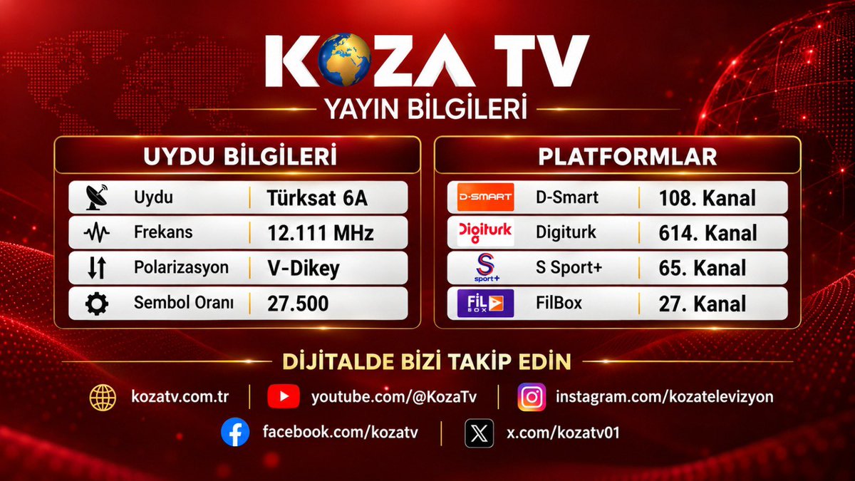 noconteks923's tweet photo. KOZA tv yayın bilgileri https://t.co/SZx04ZP9OV