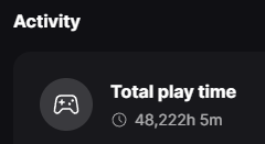 Sprintermax's tweet photo. After years, Epic FINALLY fixed the total playtime count being clamped to max 10k hours displayed on the launcher.

The new launcher shows the accurate value now. Mine is almost 50k hours, and yours?

#EpicGamesLauncher #Fortnite https://t.co/KKAQgqOBhY