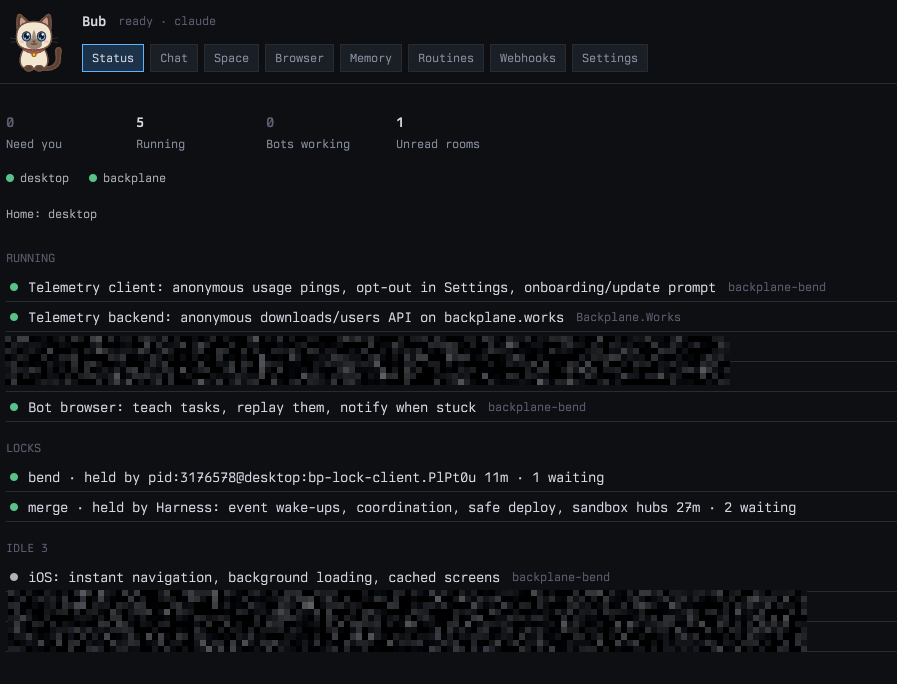 BackplaneWorks's tweet photo. the "uberbot" feature in Backplane helps a lot. Grok Bot added this a bit ago, but it integrates differently in Backplane, wherein it can coordinate other bots or create new threads/projects. TRY IT OUT https://t.co/VQgHZ7WqS6 https://t.co/fkN2yJ0gT0