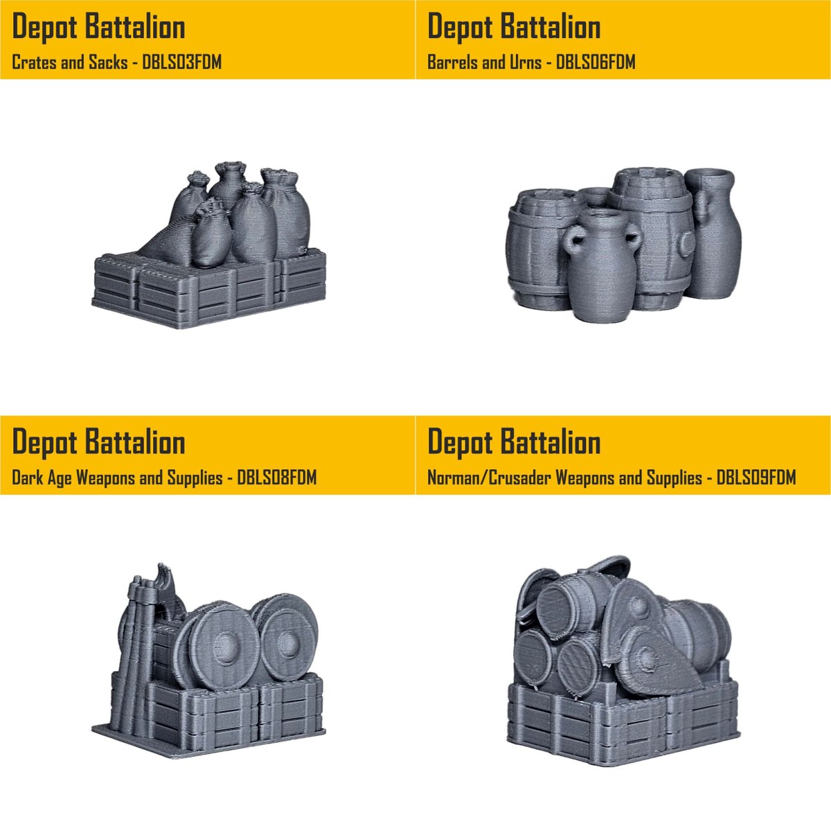 warbases's tweet photo. We are pleased to announce that we have reworked our existing Depot Battalion Cart Loads, modernising them for production in 3D printed FDM. You can find them at the following link; https://t.co/K4QKZEeZXU https://t.co/9KqGwU4jgF