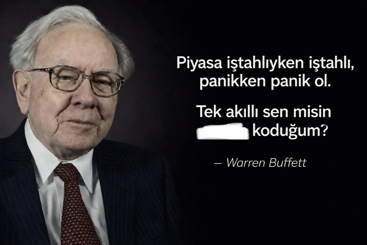 cevikfinance's tweet photo. Warren babayı dinlemedik, akılsızlık ettik. 😂 https://t.co/CQf1COXd3Y