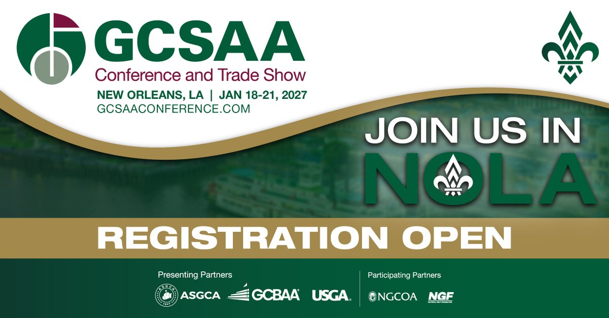GCSAA's tweet photo. Are you planning to join us at the 2027 @GCSAAConference? You can save hundreds by taking advantage of our Early Bird discount when you register by October 16: https://t.co/25NcVv8pX1 https://t.co/09UF4FYQMV