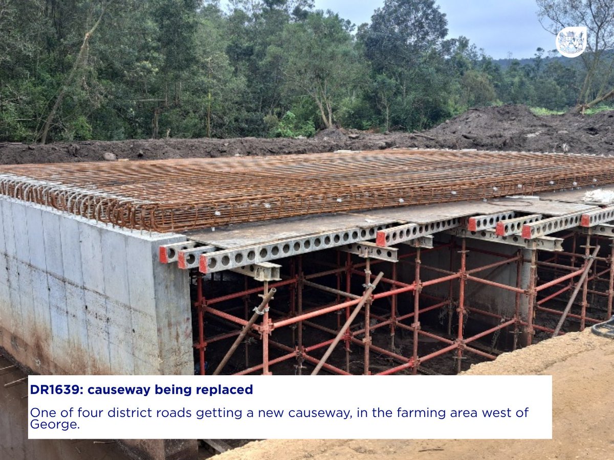 alanwinde's tweet photo. 🚧 Progress on the Seven Passes road (MR355) near George: the R73.6 million flood repair project is making progress. Five failed culverts and four failed causeways are being replaced across the MR355 and four district roads. Scroll to see the work underway.

Piling and concrete decks, reinforced earth and retaining walls are repairing slipped sections of road, and larger concrete pipes are replacing the old drainage.

The project is also creating work for local people. So far, 10,458 person-days of local labour have been used and 92 work opportunities created.

Thank you to Provincial Minister @Min_TSimmers and the Department of Infrastructure team for the progress so far. We expect to complete the work in March 2027, weather permitting. 

#GettingItDone #ForYou