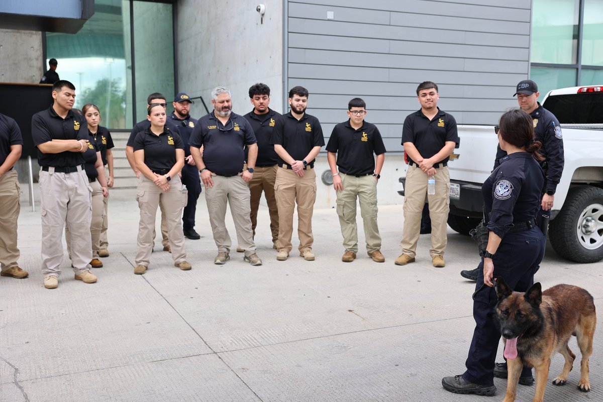 DFOLaredo's tweet photo. Laredo Port of Entry recently welcomed @laredopalominos Homeland Security Studies students for an educational tour of the Juarez-Lincoln Bridge. Students learned about CBP’s border-security mission, non-intrusive inspection technology, and canine and agriculture operations. https://t.co/lNWGIn2Ahc