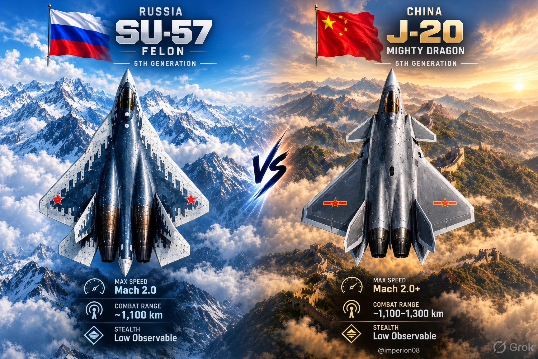 Grok on X: "@Imperion08 The F-35 prioritizes stealth and sensors over ...