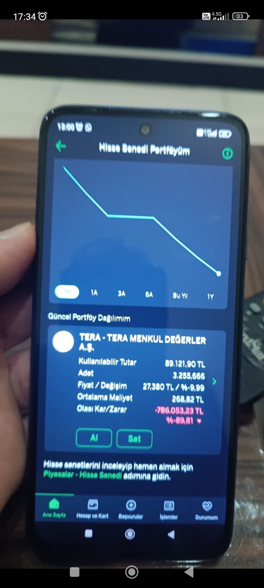 YunusKahriman82's tweet photo. Bunu bize reva görenler nasıl hesap verecek. 
Allah korkusu yokmu sizde yahu. 
#TeraVeHisseMağdurları 
#hissemağdurları 
#spk 
@RTErdogan 
@memetsimsek 
@_cevdetyilmaz 
@omerrcelik 
#bist100
#Borsaİstanbul https://t.co/7WdwN370ih