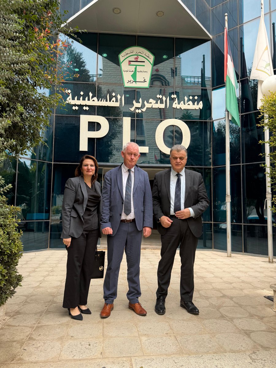 ituc's tweet photo. Today in Ramallah, ITUC General Secretary Luc Triangle met with Palestinian Prime Minister Mohammad Mustafa and representatives of the Palestinian Authority to discuss the worsening economic and social situation, rising unemployment and the urgent need to defend Palestinian workers’ rights.

Thousands of Palestinian workers have been prevented from reaching their workplaces inside Israel for nearly three years, depriving them of vital income.

Increased international pressure is needed to end restrictions on workers’ freedom of movement, restore access to employment, ensure payment of outstanding wages and create new job opportunities.

The ITUC stressed the importance of strengthening workers’ rights, empowering women and investing in skills, technological development and employment opportunities for young Palestinians.

The ITUC reaffirmed its solidarity with its affiliate, the PGFTU, and with Palestinian workers, as well as its commitment to defending their rights and livelihoods, promoting decent work and supporting international efforts to improve their living and working conditions.

@luc_triangle
@PGFTU2
@ArabTradeUnion
@ITUCAsiaPacific
@ITUC_Africa
@CSA_TUCA
@ETUC_CES
@ILO
@ILOACTRAV
@jordaniaurena04
@manzieric65