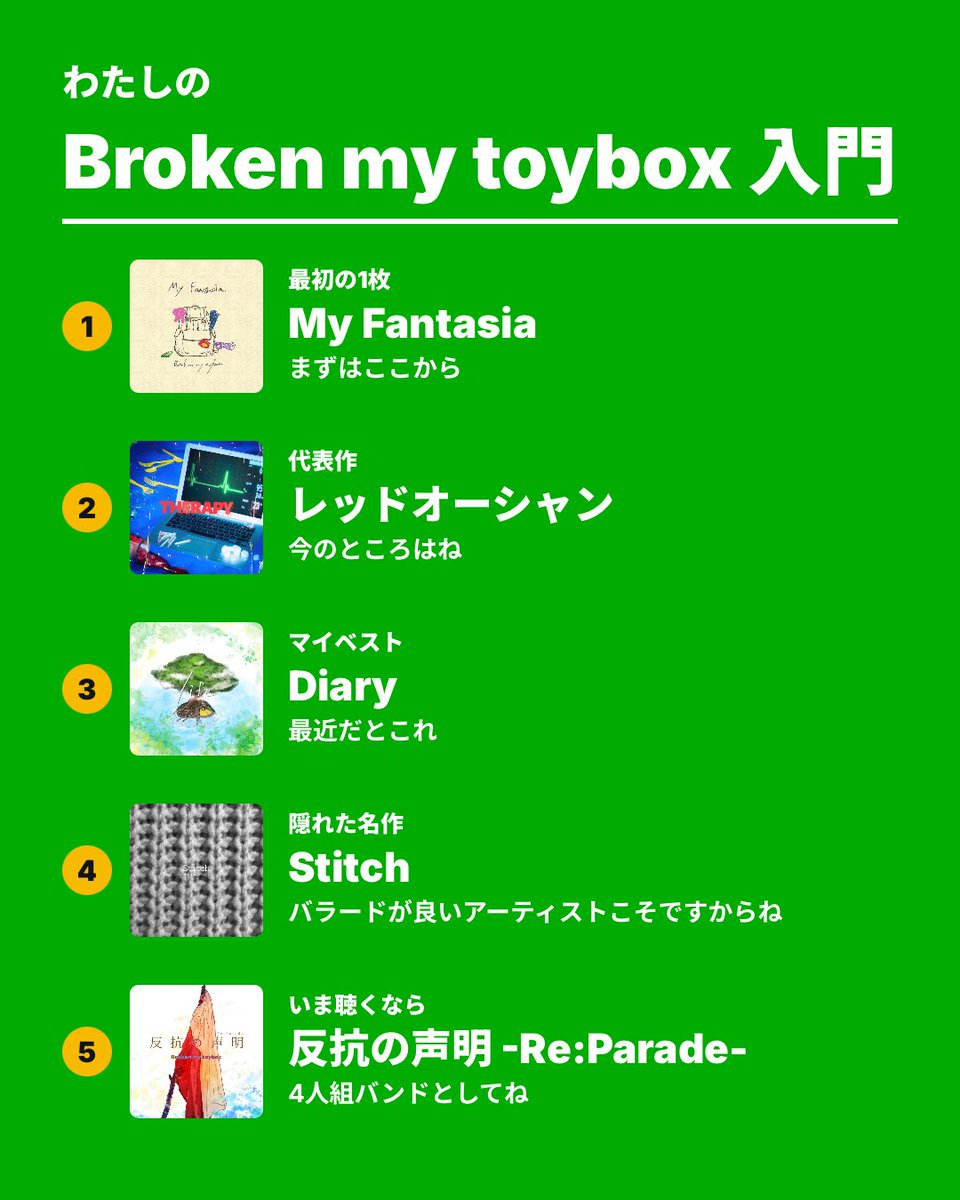 Bmtb_vo's tweet photo. ふざけないでやりましたよ。

わたしのBroken my toybox入門
#わたしの入門5枚
https://t.co/gb2LRmtZim https://t.co/hTeggwd4ey