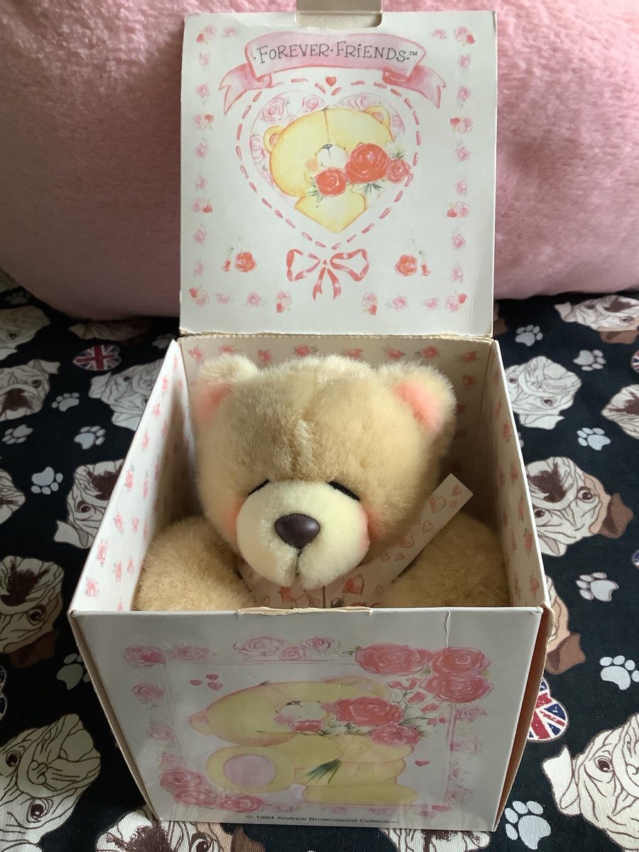 WatsonsVintage's tweet photo. NEW LISTING - What a cute #giftidea VERY RARE Vintage 1994 Forever Friends 4" Boxed Teddy Bear and Necklace with Teddy Bear Charm -  Collectable - ADORABLE and Nostalgic Gift https://t.co/iGpNVj3hBy via @Etsy #ForeverFriends #TeddyBear #SoftToyGift #90sNostalgia #NecklaceGift https://t.co/FCUI1bPjeV