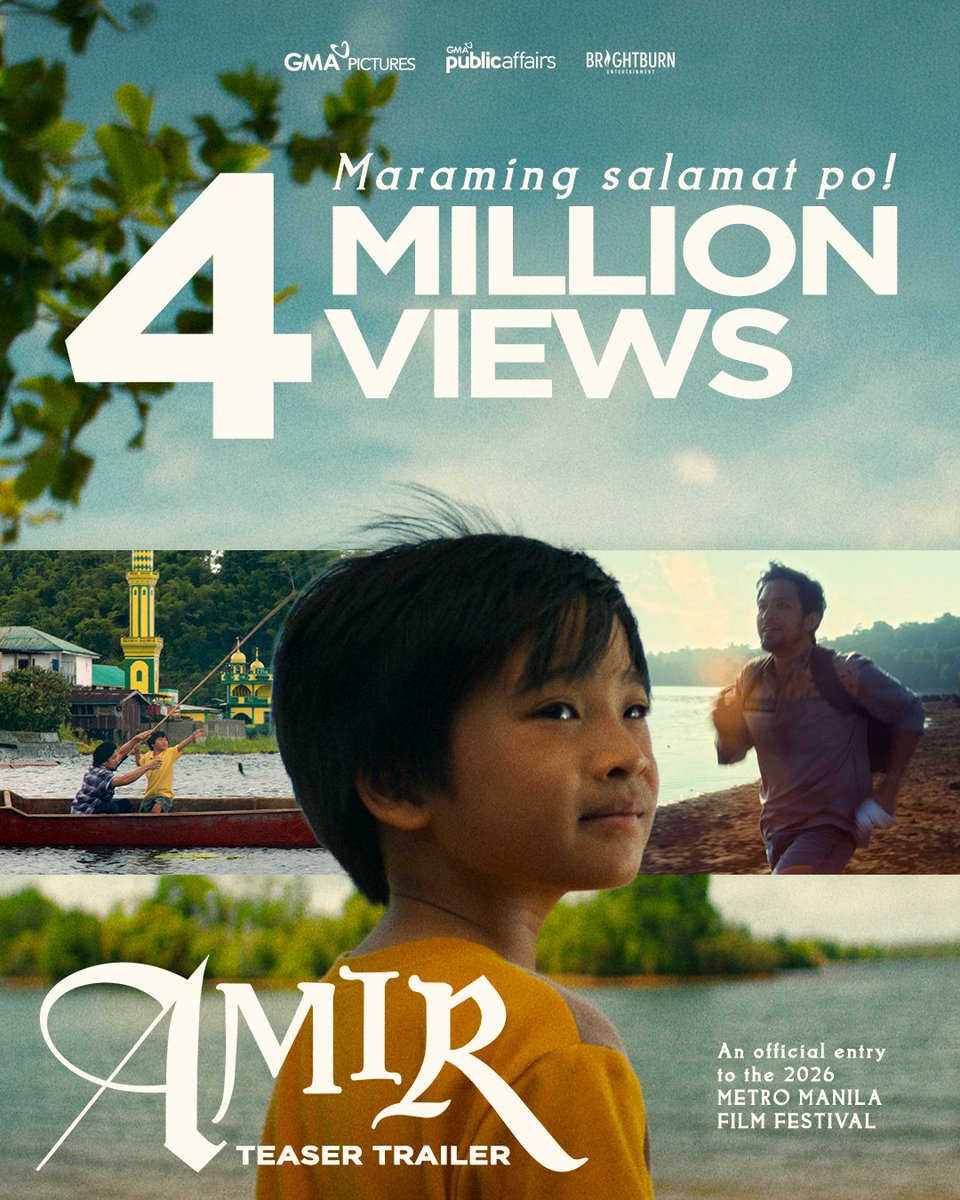 my_movieworld's tweet photo. My Movie World: With 4M views online: โAmirโ teaser draws excitement ahead of Christmas release... https://t.co/cvEWAhE343 #AMIR #GMAPictures #MMFF #MMFF2026 https://t.co/fqjfMbEaLN