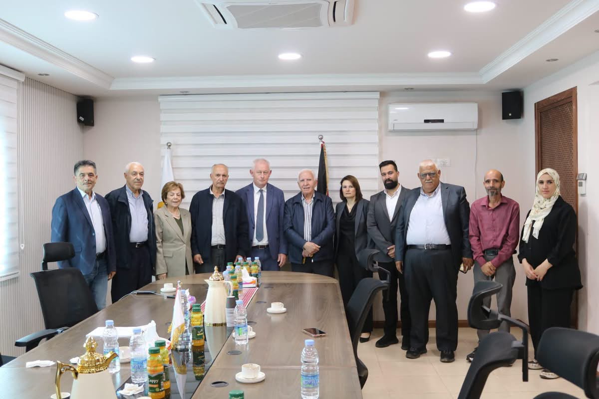 ituc's tweet photo. Today in Ramallah, ITUC General Secretary Luc Triangle met with Palestinian Prime Minister Mohammad Mustafa and representatives of the Palestinian Authority to discuss the worsening economic and social situation, rising unemployment and the urgent need to defend Palestinian workers’ rights.

Thousands of Palestinian workers have been prevented from reaching their workplaces inside Israel for nearly three years, depriving them of vital income.

Increased international pressure is needed to end restrictions on workers’ freedom of movement, restore access to employment, ensure payment of outstanding wages and create new job opportunities.

The ITUC stressed the importance of strengthening workers’ rights, empowering women and investing in skills, technological development and employment opportunities for young Palestinians.

The ITUC reaffirmed its solidarity with its affiliate, the PGFTU, and with Palestinian workers, as well as its commitment to defending their rights and livelihoods, promoting decent work and supporting international efforts to improve their living and working conditions.

@luc_triangle
@PGFTU2
@ArabTradeUnion
@ITUCAsiaPacific
@ITUC_Africa
@CSA_TUCA
@ETUC_CES
@ILO
@ILOACTRAV
@jordaniaurena04
@manzieric65