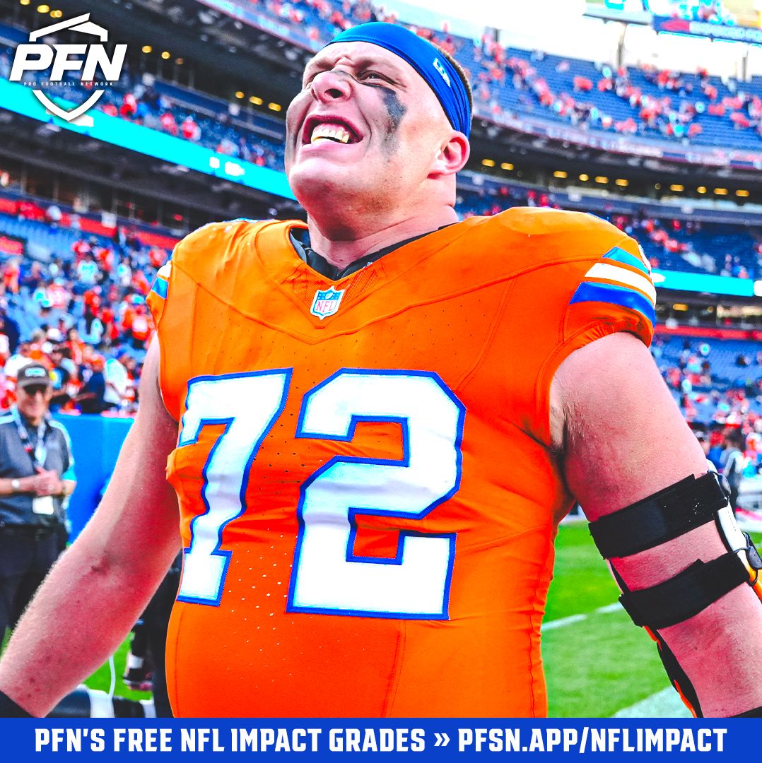 PFN365's tweet photo. Lowest pressure rates allowed by NFL offensive tackles this season, per TruMedia (min. 100 pass-block snaps):

🛡️ Garett Bolles, DEN - 1.7%
🛡️ Amarius Mims, CIN - 2.0
🛡️ Jermaine Eluemunor - 2.0%
🛡️ Tristan Wirfs, TB - 2.1%
🛡️ Joe Alt, LAC - 2.5%
🛡️ Luke Goedeke, TB - 2.6%
🛡️ JC Latham, TEN - 2.8%
🛡️ Brian O'Neill, MIN - 3.0%
🛡️ Jawaan Taylor, ATL - 3.0%
🛡️ Trent Williams, SF - 3.4%
🛡️ Penei Sewell, DET - 3.4%
🛡️ Terence Steele, DAL - 3.4%