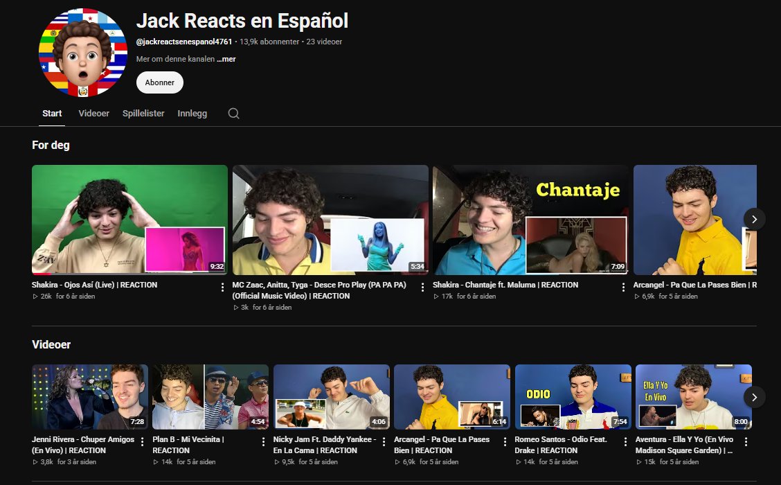 Lalosalamx's tweet photo. Jack duvals old youtube channel was found where he made videos of him reacting to spanish songs. 

10% sent to jack and sending him fees. 

Never forget where you came from🥹

Link: 
https://t.co/aHIjb2WeVT https://t.co/3dM5vzykah