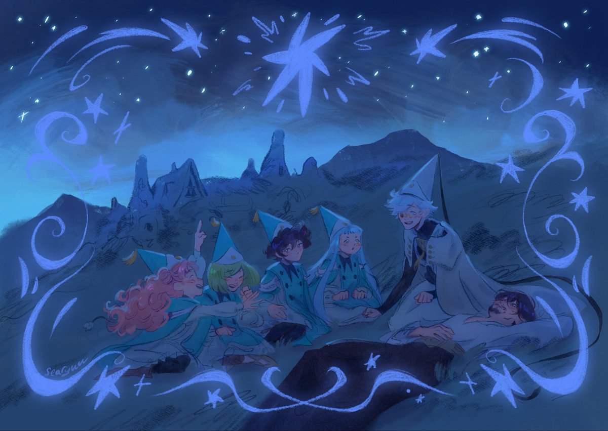 _searyuu's tweet photo. a starry night at the atelier ⭐️💫🌌
#MyWitchHatAtelierArt #Δ帽子 https://t.co/mbTlwrGBoT