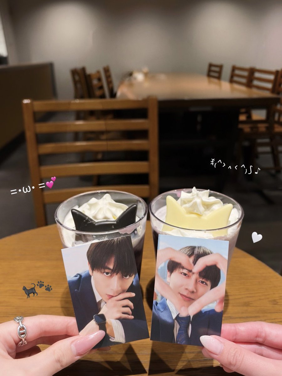 wan__wanchan's tweet photo. スタバで璃佑にゃん🐈‍⬛💜
猫耳かわいい=•ω• =💕💕 https://t.co/0lFGNdmOZf