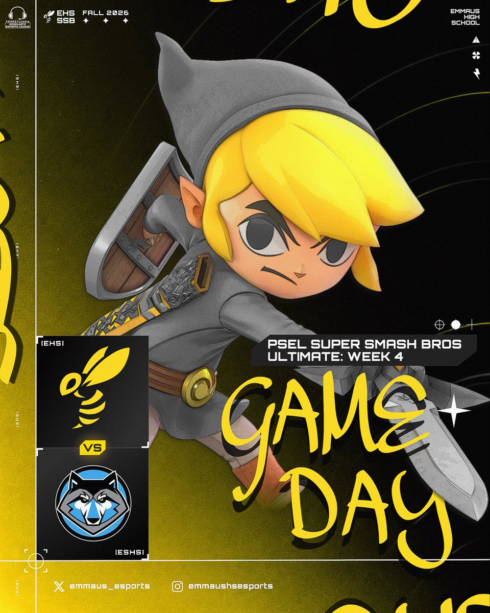 emmaus_esports's tweet photo. Week 4 here we go baby😈😈

⚔️ East Stroudsburg High School North
⏰ 3:30 PM EST
🗓️ PSEL Week 4
🎮 Super Smash Bros

#GAMEDAY | #PSEL https://t.co/HUUtuqZU89