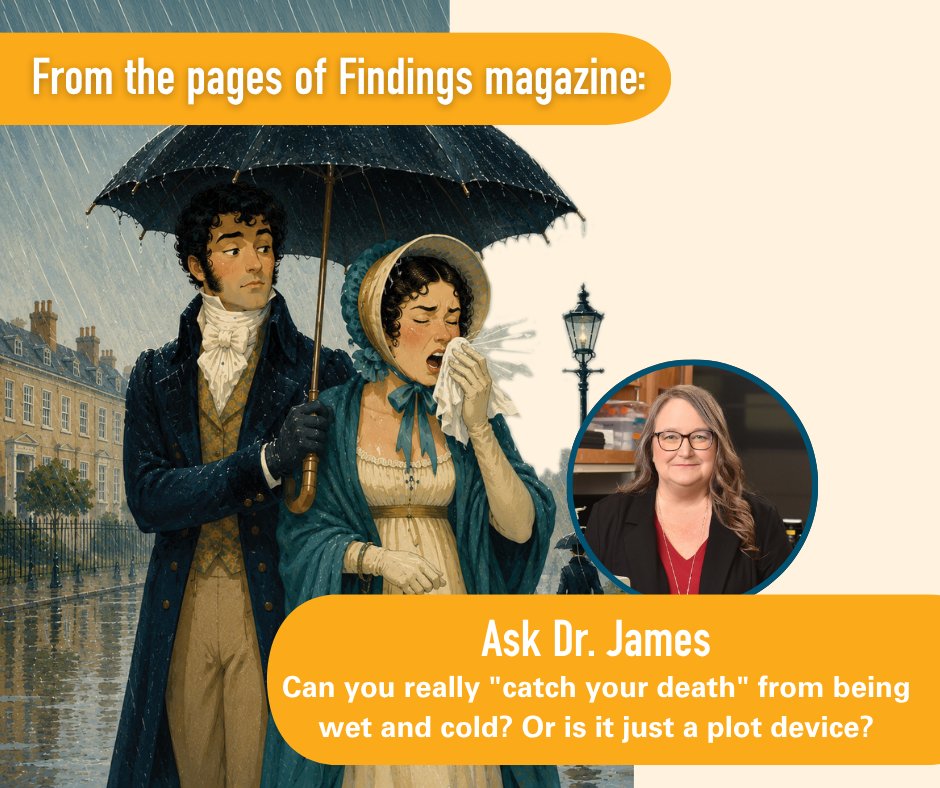 OMRF's tweet photo. In period dramas, getting caught in a downpour is practically a death sentence. And while these scenes are mostly myth, they're not entirely fiction.

Read more in the latest edition of Findings: https://t.co/JjfQ9ltupg https://t.co/FEQCYyIEyY