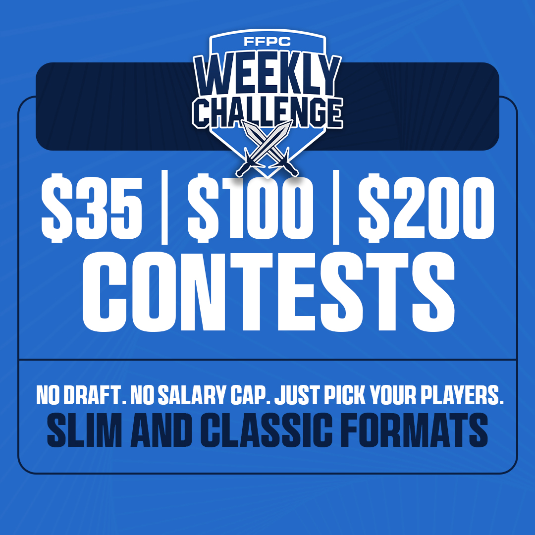FFPC's tweet photo. NO DRAFT.
NO SALARY CAP.
NO COMPLICATED FORMAT.

Just pick 10 players. It's that simple.

Come compete for up to $3K this week at https://t.co/196YhrntU4!