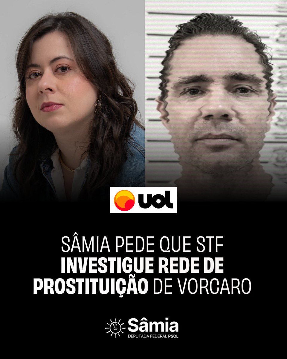 samiabomfim's tweet photo. Acionei o STF para pedir investigação urgente do esquema de Daniel Vorcaro de tráfico internacional de mulheres para exploração sexual. Segundo reportagem do UOL, o ex-banqueiro era sócio oculto de uma agência de prostituição que “recrutava” refugiadas. 

Ele teria investido ao menos R$ 4,3 milhões no esquema. No mês passado, nosso mandato já havia solicitado investigação de possível exploração sexual de menores em festas aos órgãos competentes.

Pedi cooperação com autoridades estrangeiras para identificar as mulheres recrutadas, com proteção da intimidade delas, e apurar como foram recrutadas, pagas e levadas de um país a outro. Tudo aponta para aliciamento de ucranianas, russas, venezuelanas, argentinas e polonesas.

O trato dado às mulheres nas mensagens vazadas é asqueroso. Houve uso deliberado da vulnerabilidade dessas mulheres para recrutá-las e explorá-las? O possível envolvimento de autoridades do mais alto escalão das instituições torna a situação ainda mais grave. Que a justiça seja feita!