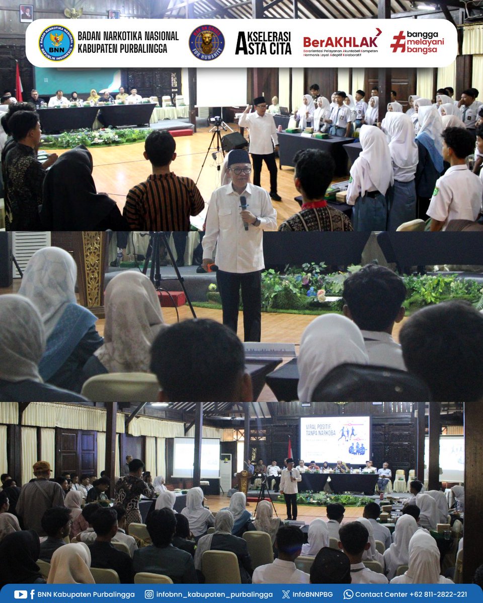 InfoBNNPBG's tweet photo. Dalam mewujudkan lingkungan pendidikan yang bersih dari narkoba, BNN Kabupaten Purbalingga terus mengoptimalkan program Sekolah Bersinar dan Ananda Bersinar (Aksi Nasional Anti Narkoba Dimulai dari Anak) melalui sosialisasi ke sekolah-sekolah. https://t.co/CyFuI2RW6g
