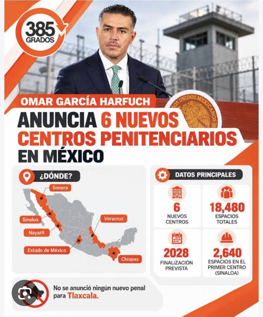 TMReporte's tweet photo. A diferencia de sexenios anteriores, los recursos para la construcción de los seis centros penitenciarios serán públicos, esto es, del erario.
De algún lado tendrán que tomarse esos recursos; mientras, el sector salud se depauperiza más y más. https://t.co/LqPr5u6ZGo