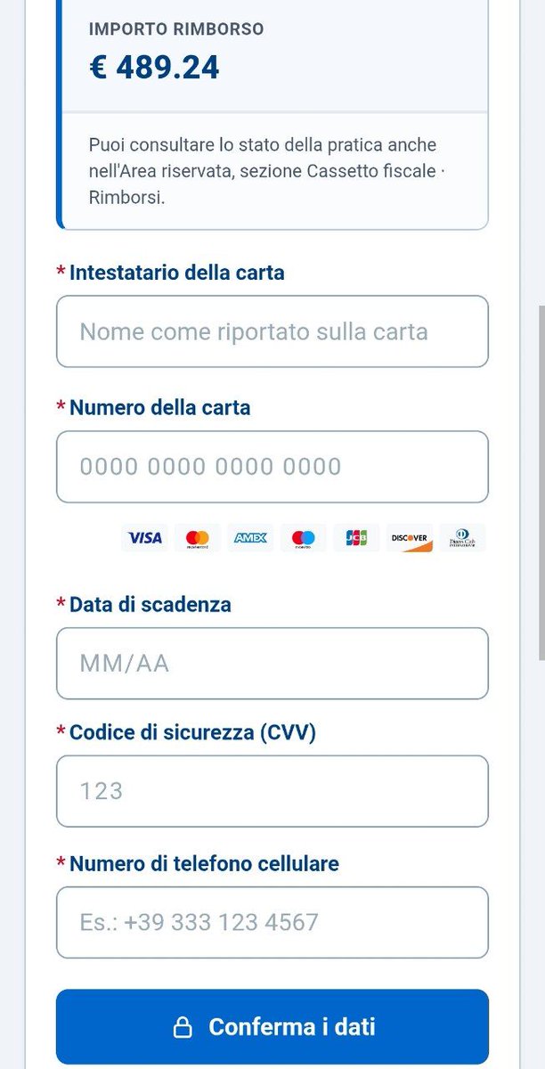 ShadowOpCode's tweet photo. #smishing #phishing against Italian tax payers.
Fake tax refund
#730

hxxps://stzaeyv[.]click/check https://t.co/OzEJcX4Q9o