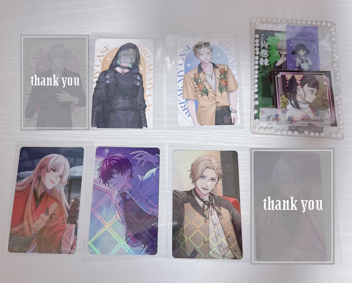 __melomelo's tweet photo. ブレイクマイケース ブレマイ 交換

譲♡SSR Collection 第二弾 トレーディングフォト風カード:R→春日 須王 N→須王 揺 隠岐谷 明星 真央 槻本 皇坂、SR Collection 第一弾 トレーディングホログラムカード:御門 恩田 須王、購入特典:春日 須王
求♡城瀬>綾戸

お声かけお待ちしております⟡.· https://t.co/lWzGPFtUfD