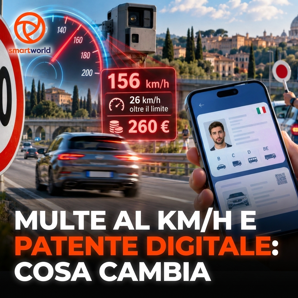 androidworldit's tweet photo. 🚗 Il nuovo Codice della Strada prevede multe calcolate per ogni km/h oltre il limite, patente e libretto verificabili in digitale e rinnovi ogni 10 anni fino a 65 anni. Per ora però non cambia nulla: serve ancora l'iter completo.

https://t.co/PmpWCPK8Tc https://t.co/bGbpjC414c
