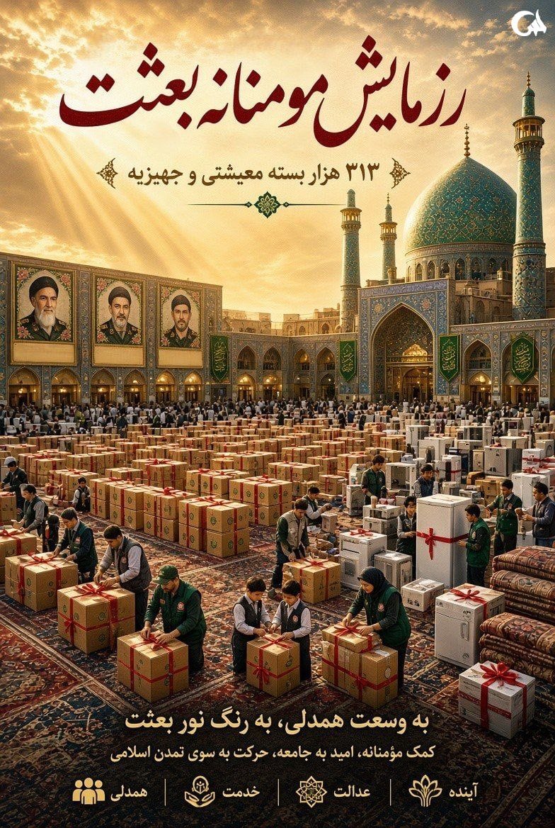 fasehe20's tweet photo. توانمندسازیِ نهادهایِ پایه در محلات، راهکاری اساسی برایِ کاهشِ وابستگی‌هایِ ساختاری است. پویش «بعثت» مساجد را به کانون‌هایِ مستقلِ مدیریتِ بحران بدل کرده است.  
#از_بعثت_تا_مواسات https://t.co/WbNSeeuly5