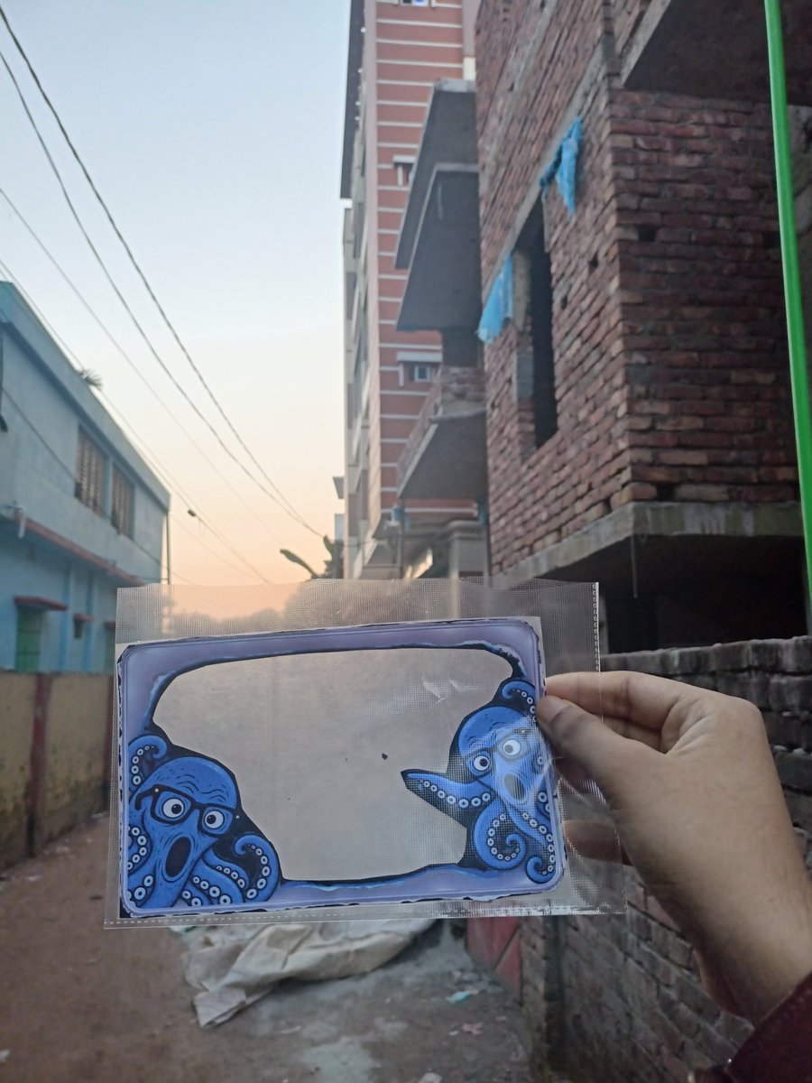 KabirBakr's tweet photo. Took Professor Octo on a real walk through my neighbourhood 👻

He met plants,dirty ponds, street cats, old buildings, and sunset palm trees…  
and stayed shocked the whole time.

Part 1/2 👇

#OctoEverywhere @ProsperDesk @ProfessorOcto https://t.co/pFeovh2u3h