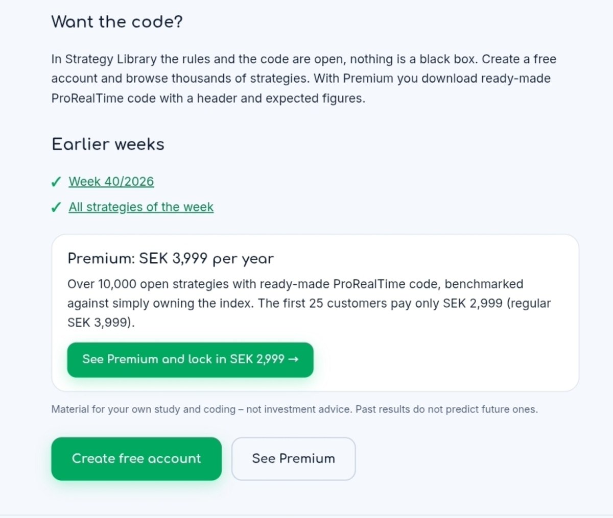 ProfitAlgos's tweet photo. Want the code? No secrets, just open strategies. 💻
​In our library, you'll find over 10,000 open strategies with ready-made ProRealTime code, benchmarked against owning the index.
​
​Create a free account and browse today at https://t.co/gRGPJGNhwh! https://t.co/p821Rr52LT