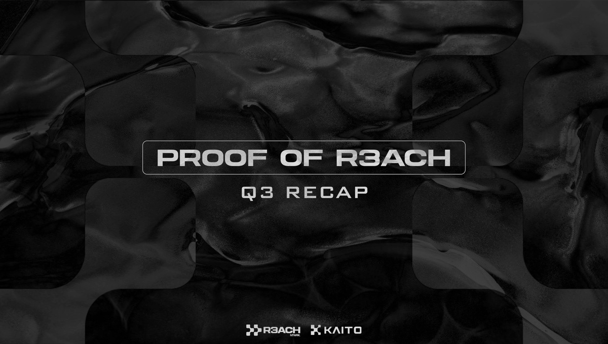 R3ACHNTWRK's tweet photo. Q3 Proof-of-R3ACH. 

your performance data optimized to share your growth. 

built by R3ACH &amp; @kaitoAI 

collect your data: https://t.co/ZnBfC5GXOI https://t.co/Jodkuraqdt