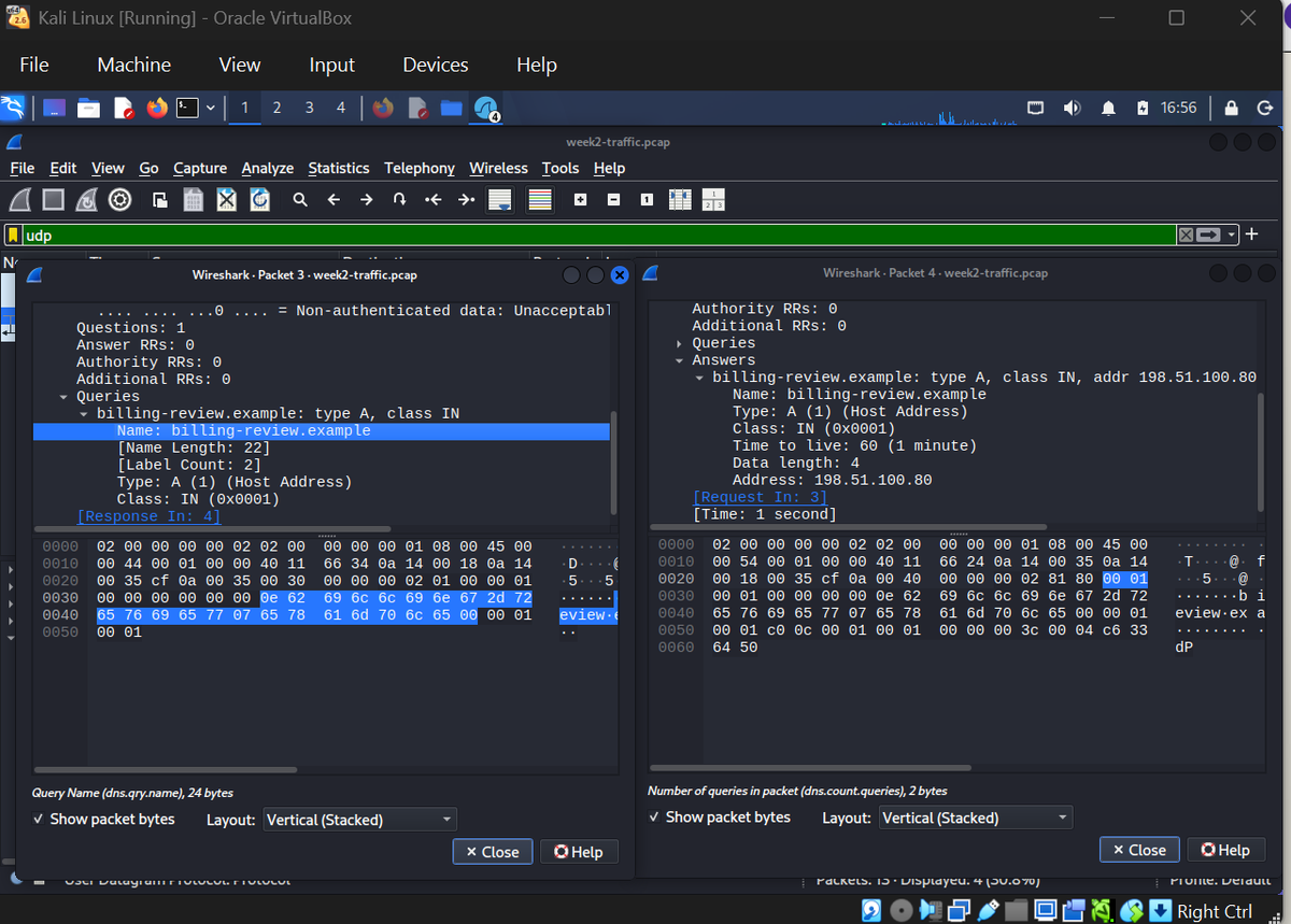 Gwrites101's tweet photo. Day 9 of #learninginpublic challenge.

-Practiced narrowing captures by host and protocol.
-Saw the difference between clear HTTP requests and encrypted HTTPS streams.
-Endpoints, timing &amp; metadata stay visible, but passwords &amp; bodies remain encrypted.
 #VAF #VeenodeLearn https://t.co/T1h9XaTiph