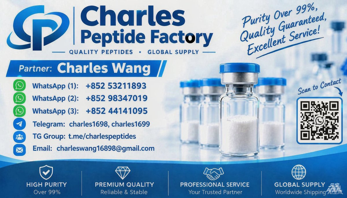 CharlesWang1688's tweet photo. China peptide factory direct. HGH, BPC-157, TB-500, GHK-Cu &amp; more. Wholesale, OEM/ODM and international shipping.
WA: https://t.co/i43vlQ8nXu 
TG: https://t.co/w2uzRERBOP
#peptides #HGH #BPC157 #TB500 #globaltrade https://t.co/M7113S7MVa