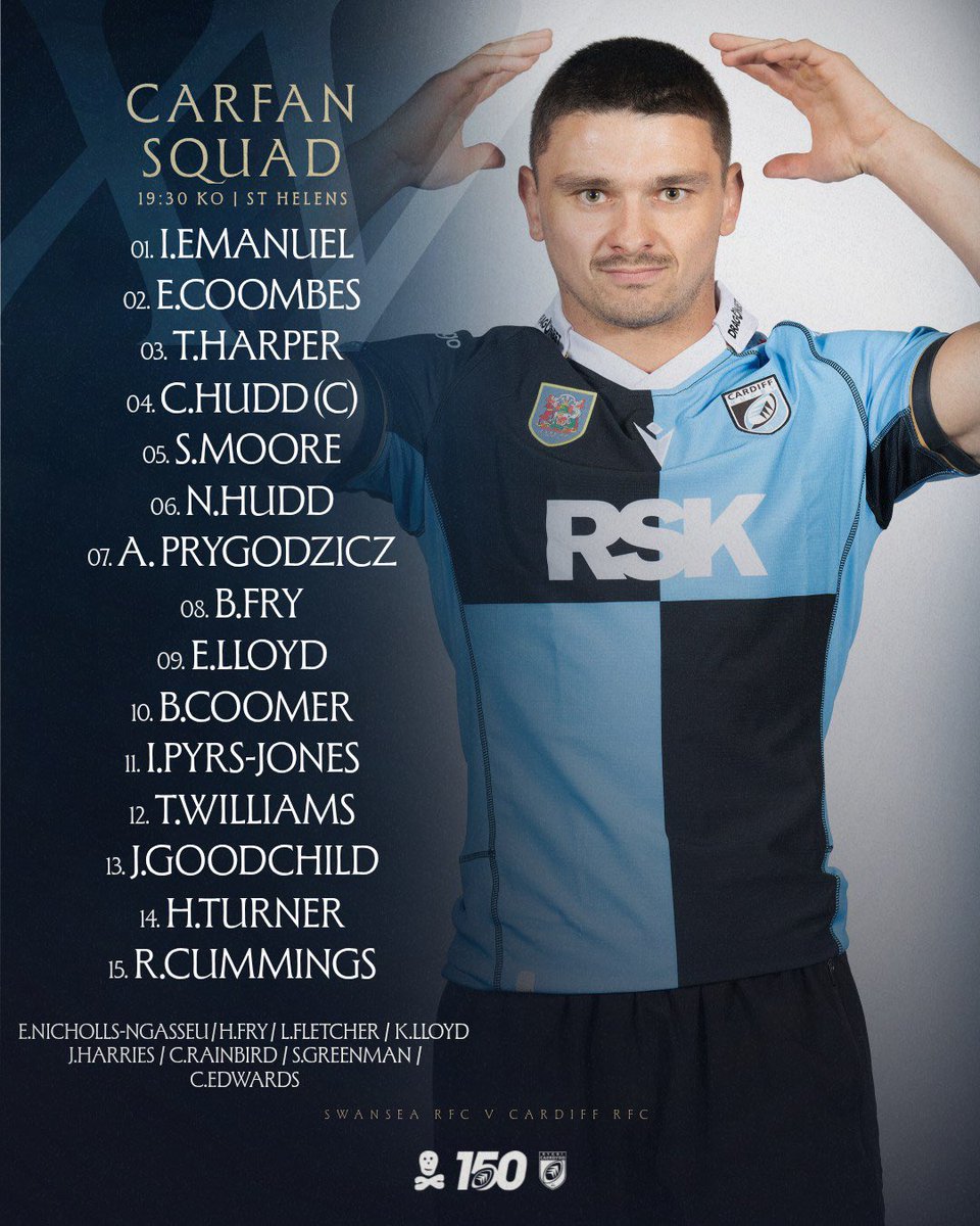 Cardiff_RFC's tweet photo. 🔵⚫️ @SwanseaRFC 
🕰️ 19:30
🏟️ St Helens
🏆 @SuperRygbiCymru 
📺 bbc iplayer &amp; S4C Clic https://t.co/PUwiVXAbX4