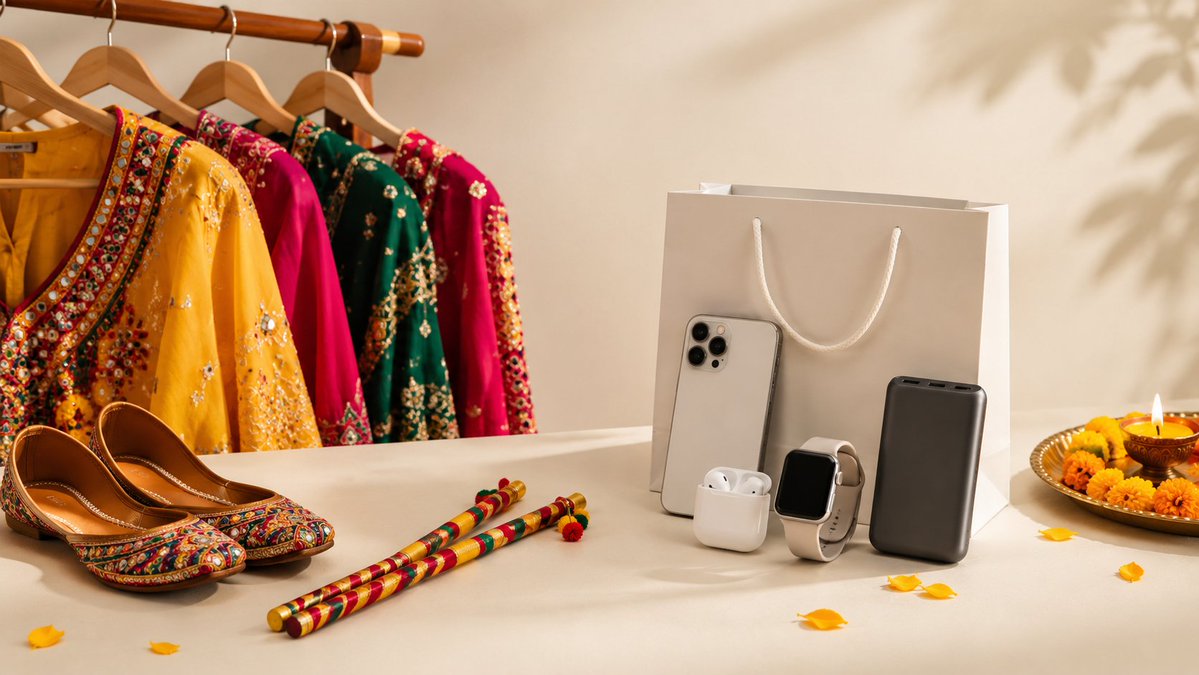 grunx_in's tweet photo. Festive shopping isn’t only about clothes and decor. 🪔
 Sometimes the smartest upgrade is the cable, power bank or phone stand you use every single day.
 Here are 9 things your Navratri list might be missing: 👇
https://t.co/VlLavHRlrB https://t.co/kxwPIeYQ9n