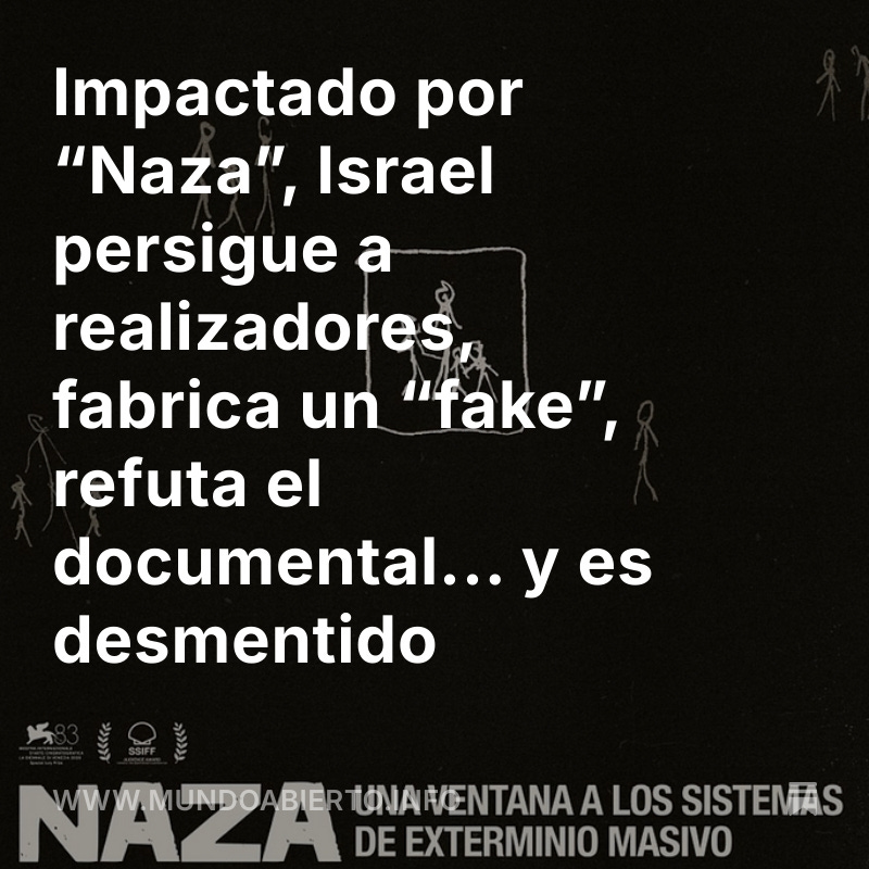 temoris's tweet photo. En Israel piden pena de muerte para los realizadores del documental "Naza", que revela los avanzados sistemas de exterminio masivo empleados contra civiles palestinos. Los llaman traidores y fabricaron una falsa película con el mismo nombre para confundir. Y el ejército hizo una réplica... que fue rápidamente desmontada.

Están indignados. En parte, porque demuestra que este genocidio no es solo responsabilidad de la extrema derecha: a nivel militar y de inteligencia, el Israel "liberal" lo planea y ejecuta.

Y el sionismo "de izquierda" se ve exhibido como cómplice.

Te lo cuento aquí: https://t.co/UfSYyqEN8H 

No te confundas con el falso documental "Naza. The Real Story". Es un engaño.

El verdadero, "Naza", dirigido por Yuval Abraham y Rachel Szor, va a cines en muchos países.

En México, se estrena en salas el 22 de octubre (serán publicadas aquí: https://t.co/6Qt9jQcDfT ), traído por @artegiosdist .

Después estará en línea.