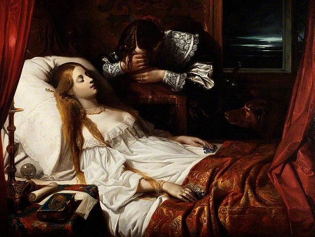 wikivictorian's tweet photo. The Bride of Death (La fiancée de la Mort), by English painter Thomas Jones Barker (1839). Victoria Art Gallery. https://t.co/awTxpgnlVZ