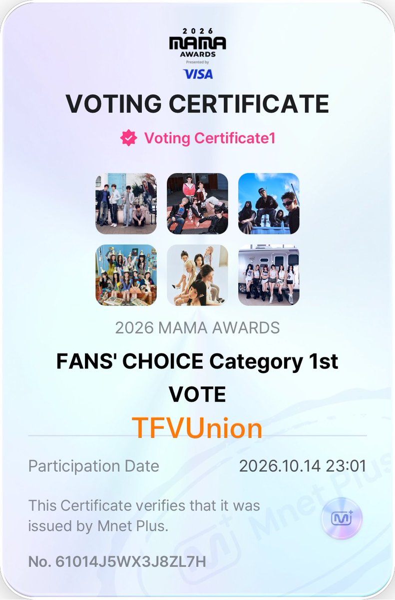 TFVUnion's tweet photo. MAMA FANS’ CHOICE ROUND 1
✅ Female: TWICE, NMIXX, BABYMONSTER
✅ Male: AND2BLE, CORTIS, LNGSHOT

🎯 1000 PROOFS ‼️

Please share your voting proofs with watermark & tags! Please check the artists you are voting for! 🙏

1 TWEET/RT = 1 VALID VOTE
I vote for #TWICE at #2026MAMAVOTE