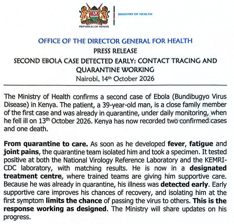 nmchl's tweet photo. Kenya detects second Ebola case https://t.co/bFlLtpyTAz