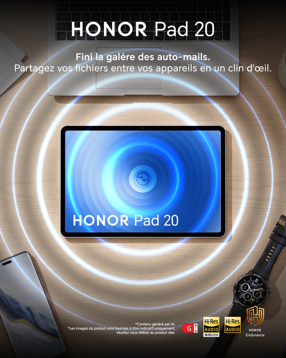 Honor_FR's tweet photo. S'envoyer des mails à soi-même pour transférer une simple photo ? 
C'est de l'histoire ancienne. 🛑 

Avec la HONOR Pad 20, partagez vos fichiers entre tous vos appareils en un clin d'œil. Smartphone, PC, montre connectée... tout est synchronisé.

Prêts à simplifier votre quotidien ? 👇
Pad 20 : https://t.co/EQ5qUEBzRb
Pad 20 Pro : https://t.co/3lTzku40Bv
#HONORPad20 #HONORPad20Pro