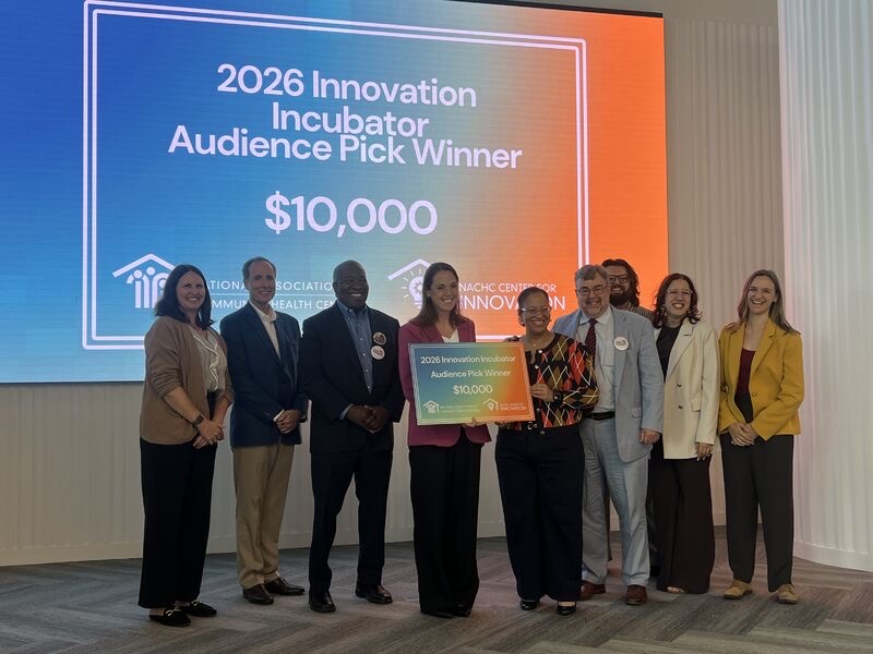 NACHC's tweet photo. Last week, NACHC &amp; @DirectRelief hosted the Innovation Incubator Final Pitch Event, where 8 health center teams pitched sustainable business models. Congrats 🎉 to AccessHealth &amp; Family Health Center of Worcester, who each won $10K! Get 2027 updates: https://t.co/G2TWfegL03 https://t.co/iTh3q2wnhA