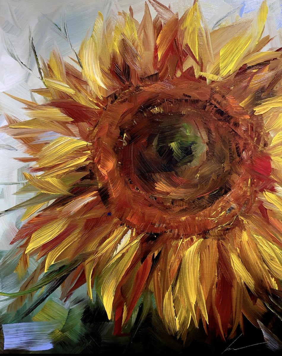 vera_kober_art's tweet photo. My sunflower painting https://t.co/KRpJ8LsYez