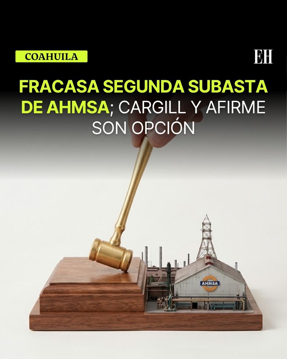 ElHorizonteCoah's tweet photo. 🔴La segunda subasta de Altos Hornos de México (#AHMSA) y Minera del Norte (#MINOSA) quedó desierta, después de que ninguno de los participantes depositó la garantía económica requerida para avanzar en la adquisición de ambas compañías.
https://t.co/Kjd2kGuFlz https://t.co/YlbLSd7qWY