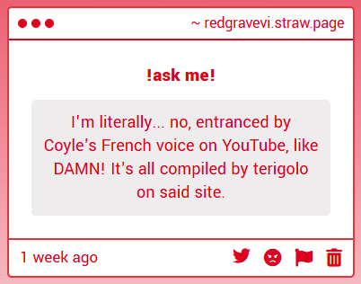 redgrave_vi's tweet photo. YESSSSSSS!!! LOUDER!!! i freaking LOVE his french voice! and honestly for some reason it reminds me of that one concept coyle, i think french voice would fit him so welll😫
https://t.co/PK7CxfyMQ3 
#theoutlasttrials #lelandcoyle https://t.co/YVHRNlnk4R