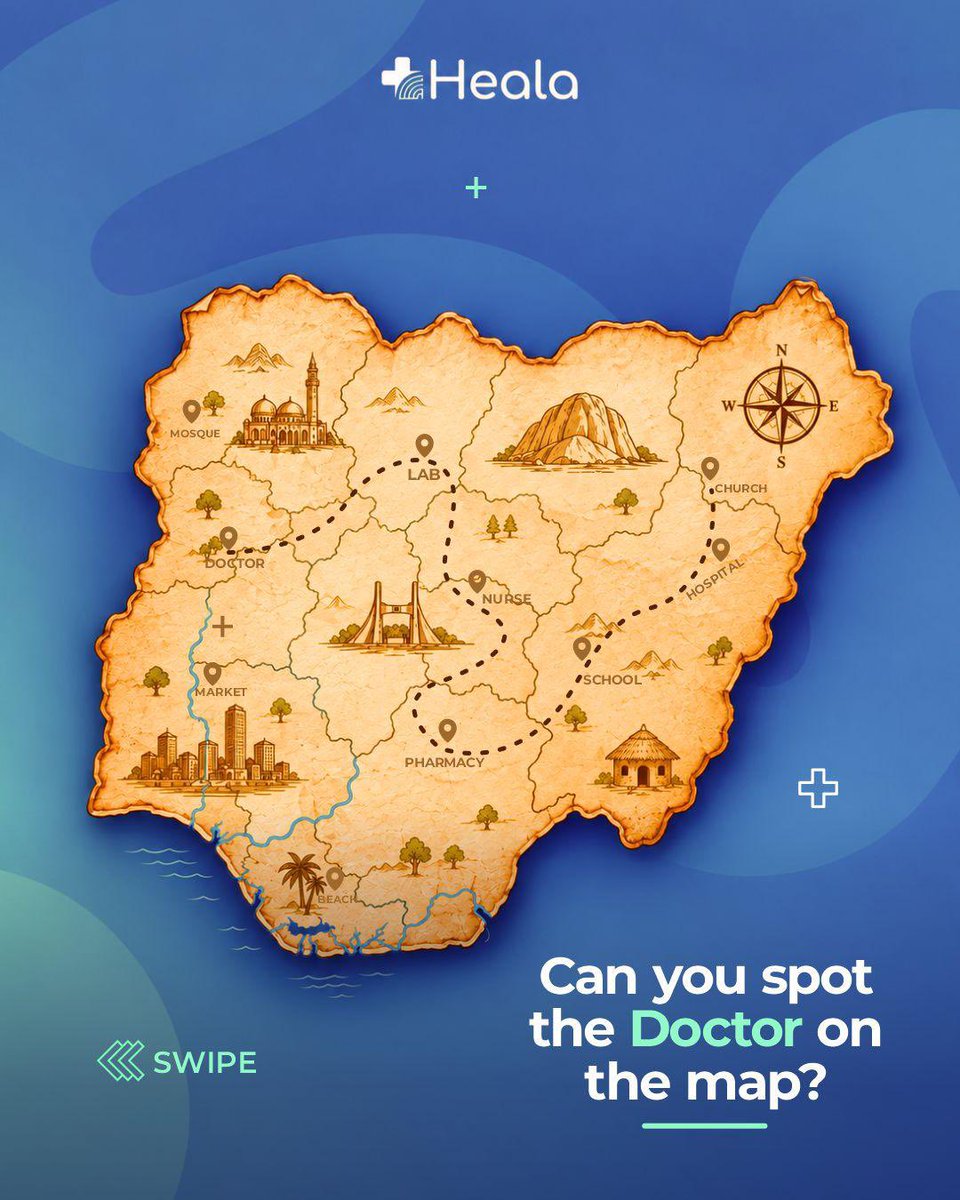HealaTech's tweet photo. Who said finding healthcare had to be a whole expedition? 

With Heala, you can easily find your way to doctors, pharmacies, labs and hospitals.

Get your health plan today!

#heala https://t.co/wyhODjR5nf